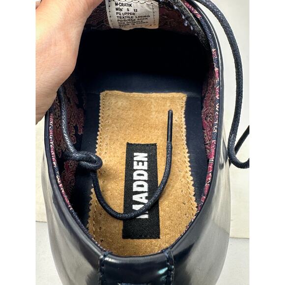 Madden Cratik Derby navy oxford dress shoes size 12 main image 4